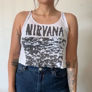Brandy Melville Nirvana Graphic Crop Top
